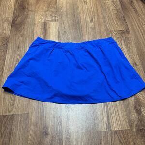 Lands End Womens Royal Blue Swim Skirt Attached Brief Suit Bottom Plus Size 18W